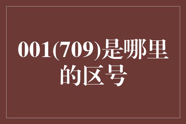 001(709)是哪里的区号