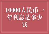 10000人民币一年利息：探索货币价值与投资策略