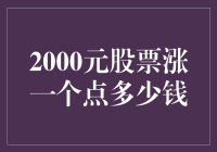 2000元股票涨了一个点？这是一次投资的小确幸还是大运来临？