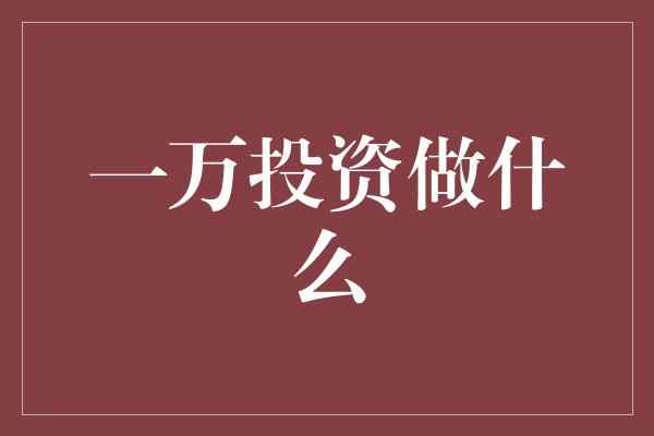 一万投资做什么