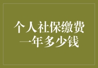 个人社保缴费一年到底要多少？