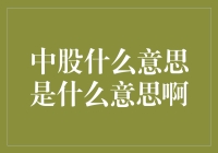 中股的意思是什么？天啊，我是不是被股市吸走了？