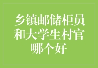 乡镇邮储柜员与大学生村官：选择哪一角色更符合您的未来规划？