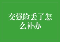 交强险丢了怎么办？新手必看！