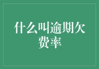 从金融借贷视角理解逾期欠费率