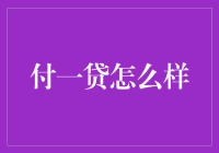 付一贷：从贷款到闲钱打发的神奇转变