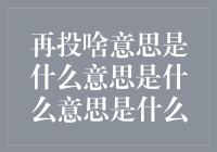 再投啥意思是什么意思是什么意思是什么：一场语言的迷宫之旅