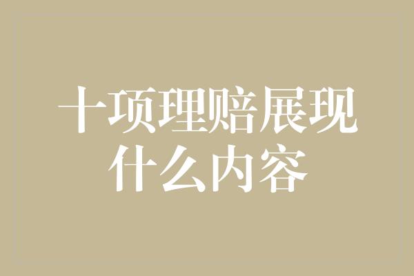 十项理赔展现什么内容