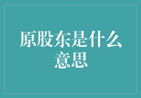 原股东是什么意思：企业股权结构中的原股东地位与权益解析