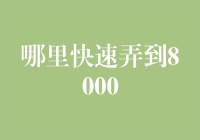 如何快速筹集8000元？