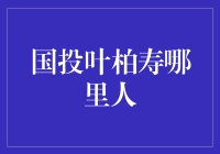 国投叶柏寿：一位来自辽宁朝阳的杰出企业家