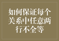 共享数据库中保证任意两行不完全相同的策略探讨