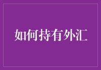 如何有效持有外汇：策略与风险管理指南