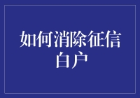 如何消除征信白户：打造个人信用记录的策略与方法