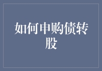 如何申购债转股：从理论到实践的全面指南