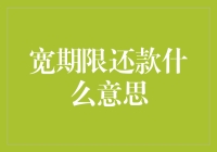 何为宽期限还款：理解银行信贷政策中的灵活性调整