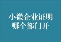 小微企业证明开具指南：选择哪个政府部门是关键