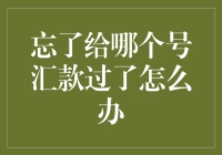 万一我忘了是给哪个号汇款过了怎么办，这可比忘了密码还要可怕！