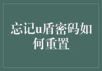 遇到盾难事：如何在忘记u盾密码后重置盾力全开的密码