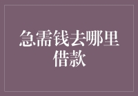 紧急资金需求：多重渠道助您应对借款难题