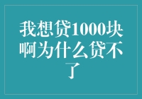 那天，我本想贷1000块，结果却遭遇了宇宙的无情嘲讽