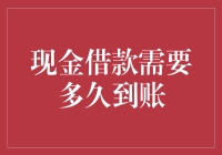 当紧急资金需求来临时：现金借款到账速度解析