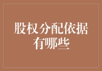 股权分配依据有哪些：构建企业基石的智慧选择