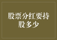 股票分红，股东持股需达到多少才能享受分配？