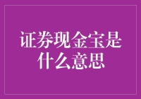 嘿，证券现金宝？听说你还是个灵活的钱袋子？