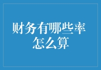 财务之中的比率：解析与计算