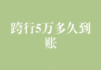 跨行5万多久到账？我只想说：等你有钱了，我也就不在乎到账时间了