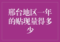 邢台地区一年的贴现量？这个数字可能比你想象的还要离谱！