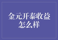 金元开泰：收益探索与风险考量