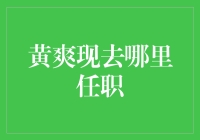 黄爽现到底去哪儿高就啦？